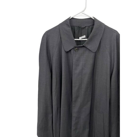 Cerruti 1881 Overcoat Coat Jacket Gray Wool Men’s Size EU 52 US 42 - Picture 3 of 12